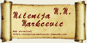Milenija Markčević vizit kartica